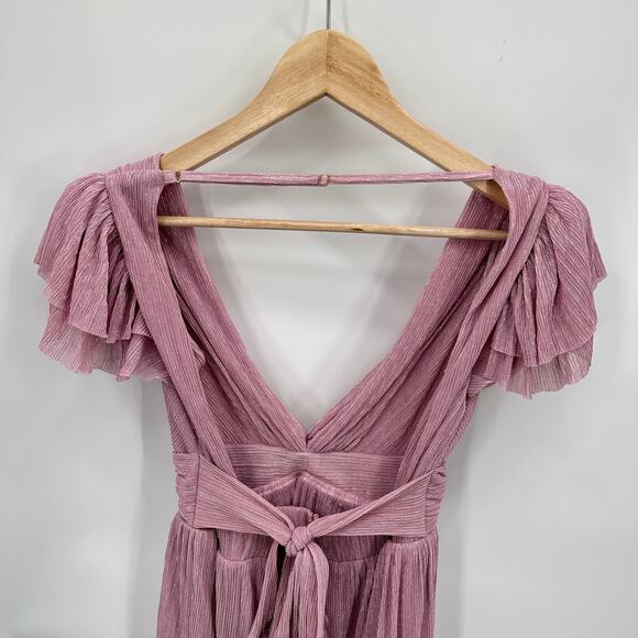 Sabina Musayev NWOT Shaylee Flutter Sleeve Low Back Dress in Lavender // M - Picture 13 of 15